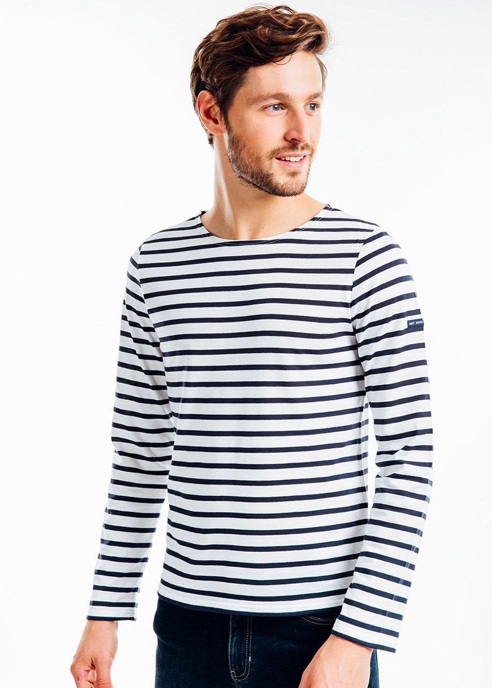 カットソー(長袖/七分) SAINT JAMES - 80s SAINT JAMES basque shirt &apc. Saint James Breton Stripe Long-Sleeve T-Shirt - blue and white