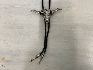 Long horn steer bolo tie