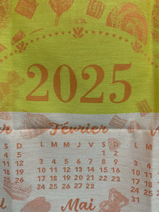 Le Jacquard Français 2025 Calendar tea towel