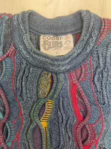 COOGI Blues 3D-knitted cotton jumper, Medium.