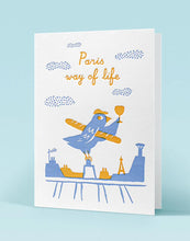 Letterpress de Paris, Paris Way of Life greeting card by Mickaël Jourdan