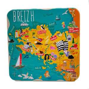 Atelier D French Butter Biscuits, Map of Brittany tin, 170g