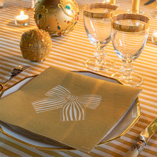 Gold Bow paper napkins by Françoise Paviot