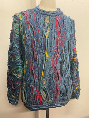 COOGI Blues 3D-knitted cotton jumper, Medium.