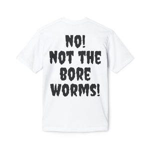 Not the Bore Worms! Made in USA, Flash Gordon t-shirt.