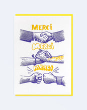 Letterpress de Paris Merci Merci Merci / Thank You, Thank You, Thank You card by Matthias Lehmann