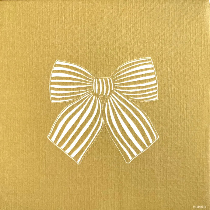 Golden Bow paper napkins by Françoise Paviot