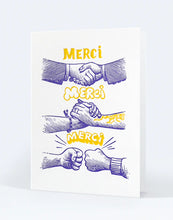 Letterpress de Paris Merci Merci Merci / Thank You, Thank You, Thank You card by Matthias Lehmann