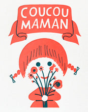 Letterpress de Paris Coucou Maman / Hi Mum greeting card by Amélie Falière