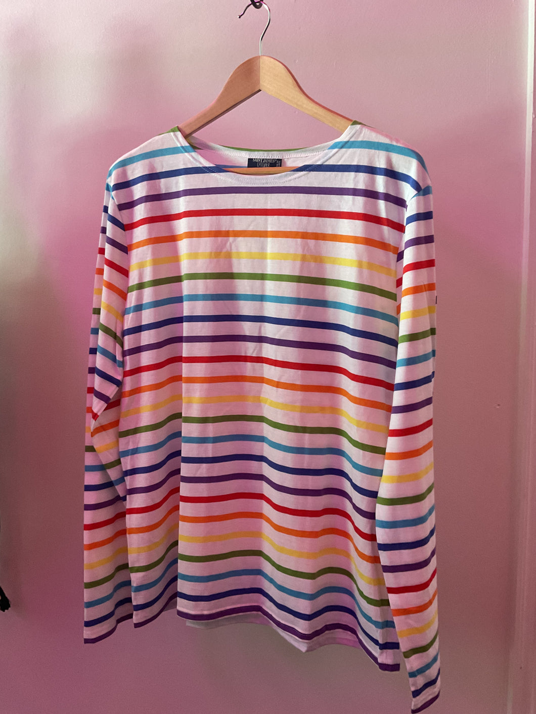 Saint James Multi Coloured Breton Stripe Long-Sleeve T-Shirt