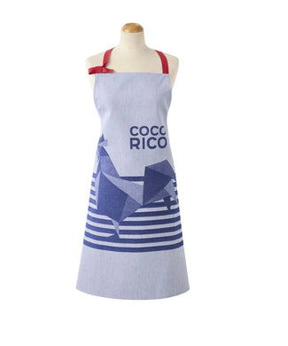 Le Jacquard Français x Élysée Coco-Rico Apron / Tablier in blue