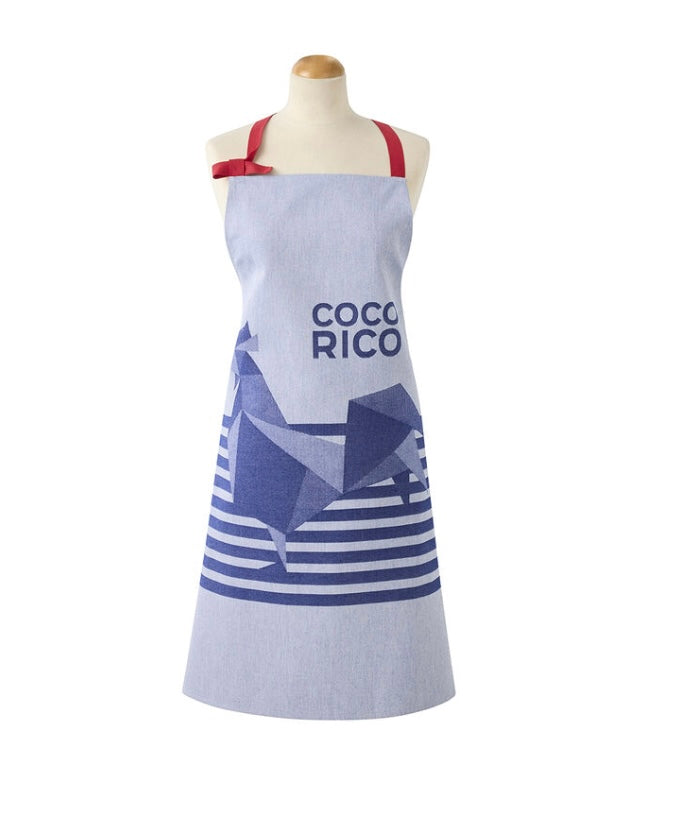 Le Jacquard Français x Élysée Coco-Rico Apron / Tablier in blue
