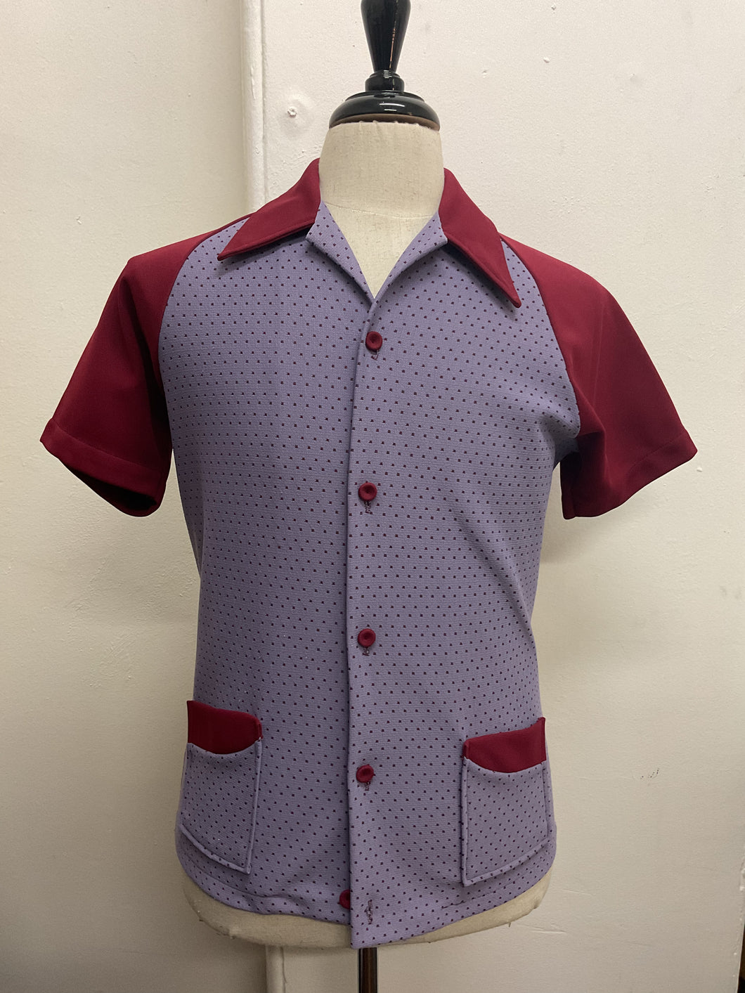 1960s/70s knitted Bisley shirt, Medium