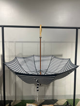 Le Parapluie Français full length black and white stripe umbrella