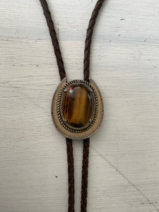 Vintage Tiger Stone bolo tie