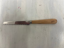 Roger Orfèvre baguette knife with olive wood handle