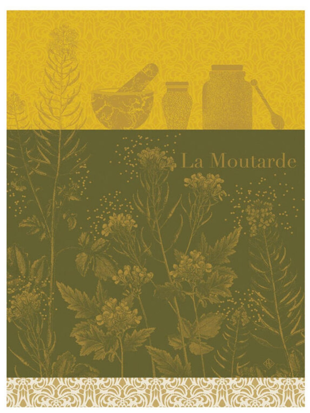 Le Jacquard Français Mustard Flower tea towel