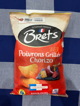 Brets Crinkle Cut Roasted Sweet Bell Pepper Chorizo Flavoured Potato Chips (Saveur Poivrons Grillés Chorizo), 125g