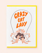 Letterpress de Paris Crazy Cat Lady greeting card by Anne Simon
