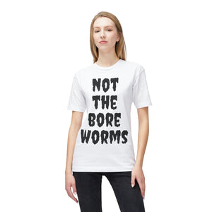 Not the Bore Worms! Made in USA, Flash Gordon t-shirt.