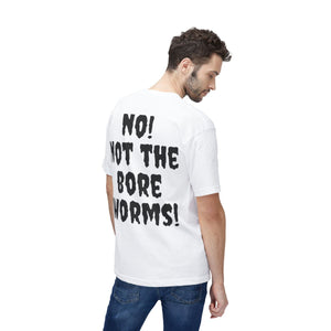 Not the Bore Worms! Made in USA, Flash Gordon t-shirt.