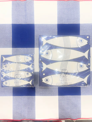 Sardine paper napkins by Françoise Paviot