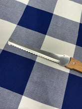 Roger Orfèvre Croco(dile) bread knife with olive wood handle