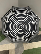 Le Parapluie Français full length black and white stripe umbrella