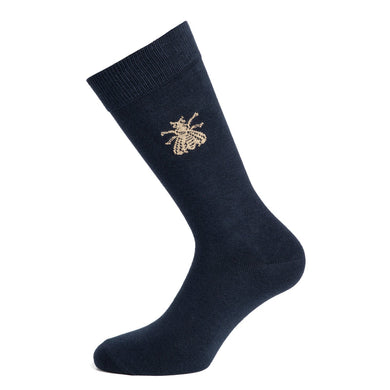 The Napoleon Bee navy sock by Maison Broussaud