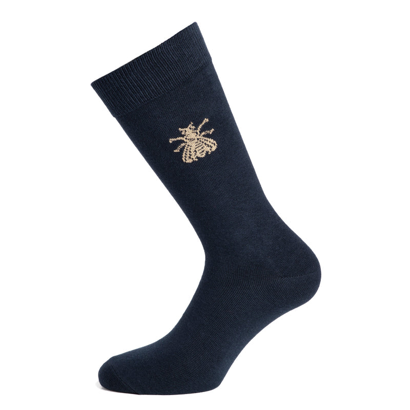 The Napoleon Bee navy sock by Maison Broussaud