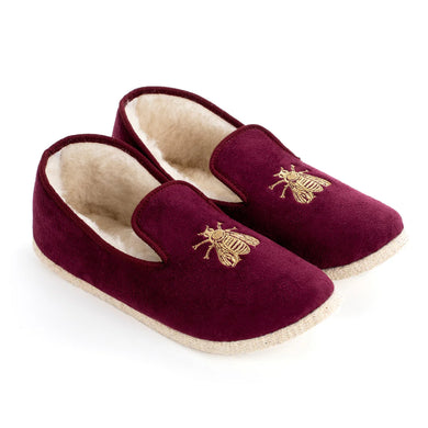 Napoleon fleece-lined bee slippers by Maison Broussaud