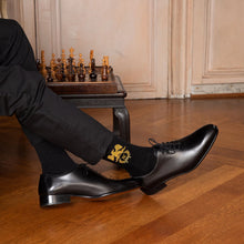 Napoleon Coat of Arms black socks by Maison Broussaud
