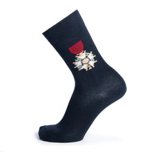 Napoleon Legion of Honour navy socks by Maison Broussaud
