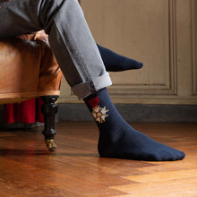 Napoleon Legion of Honour navy socks by Maison Broussaud