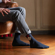 Napoleon Legion of Honour navy socks by Maison Broussaud