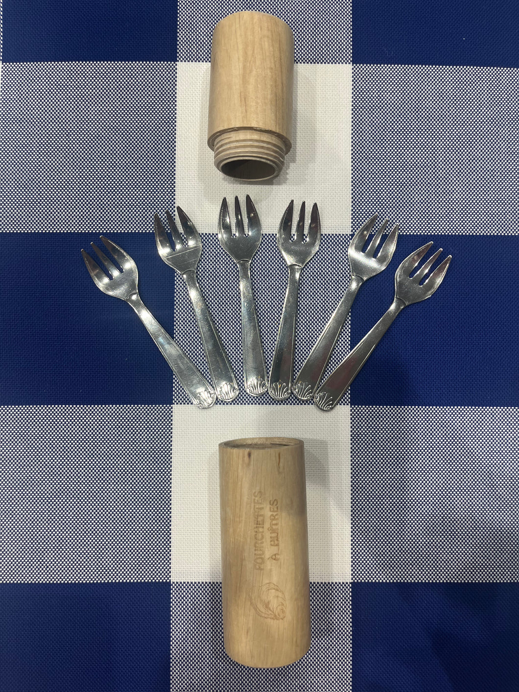 Roger Orfèvre 6 piece oyster fork set
