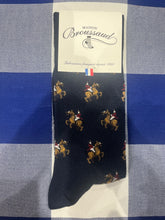 Cavalier navy socks by Maison Broussaud