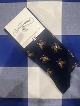 Cavalier navy socks by Maison Broussaud