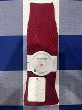 Organic wool and cotton jacquard fingerless gloves by Perrin 1924