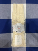 Organic wool and cotton jacquard fingerless gloves by Perrin 1924