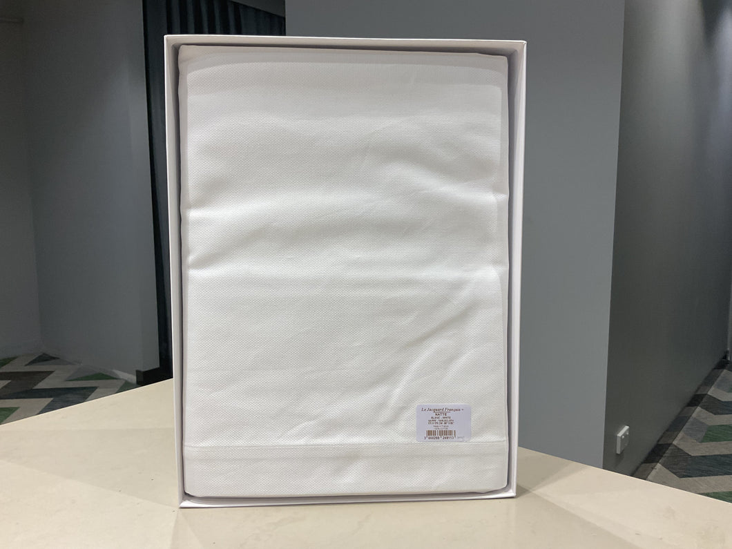 Le Jacquard Français White Collection Cotton Tablecloth