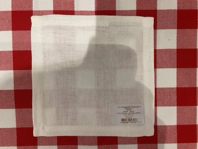 Le Jacquard Français White Tivoli Cocktail Napkin