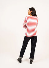 Saint James Breton Stripe Galathée ll 3/4-Sleeve T-Shirt - neige/tulipe