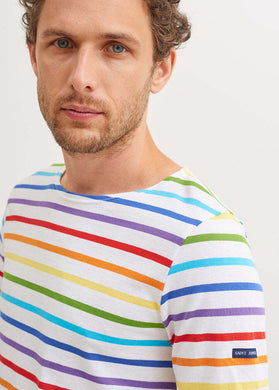 Saint James Multi Coloured Breton Stripe Long-Sleeve T-Shirt