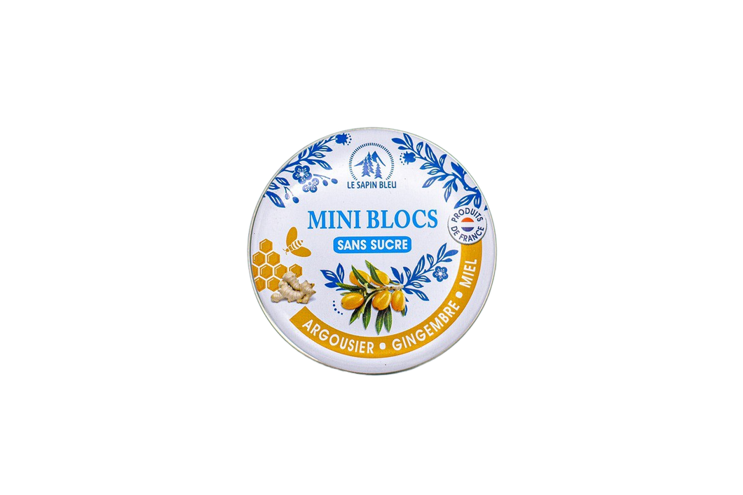 Sea buckthorn, ginger and honey sugar-free bonbons by Le Sapin Bleu, 55g
