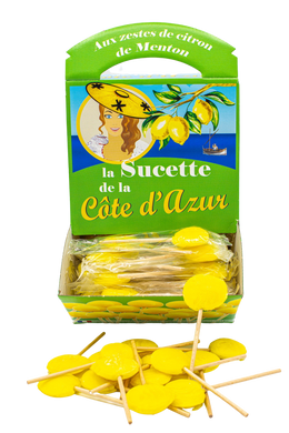 Lemon Côte d’Azur lollipop by Nice Bonbon, 10g