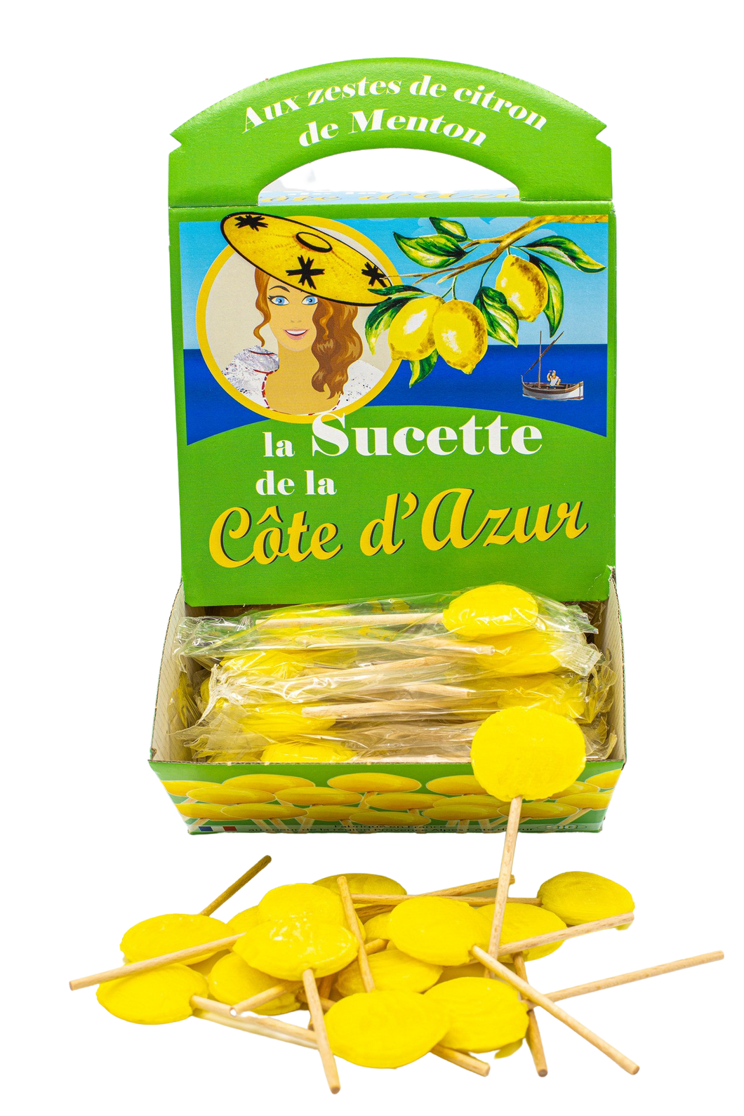 Lemon Côte d’Azur lollipop by Nice Bonbon, 10g