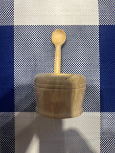 Roger Orfèvre salt cellar and spoon
