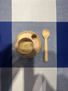 Roger Orfèvre salt cellar and spoon