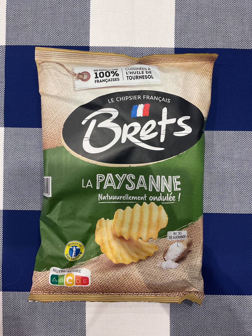 Brets Rustic Style Crinkle Cut Chips with Sel de Guérande salt 125g